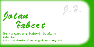 jolan habert business card